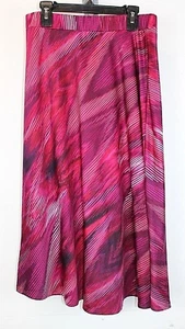 Notations Womens Size S (25x29) Stretch Long Red/Maroon Light Skirt Stretch - Picture 1 of 6