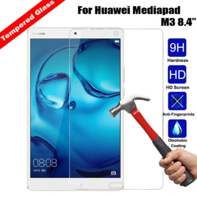 Tempered Glass Screen Protector Film For Huawei Mediapad T3 7.0/8.0/9.6 / M3 8.4 - Image 1 of 4