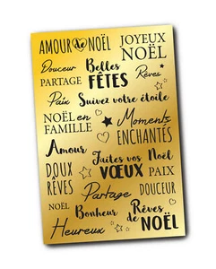Christmas Messages Metallic Dry Transfer Gold - Picture 1 of 1