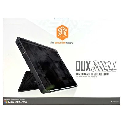 STM Dux Shell Case For Microsoft Surface Pro 8 Rugged Black New STM-222-338M-01 - Image 1 of 2