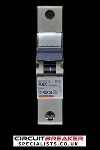 GEWISS 63 AMP CURVE B 6kA MCB CIRCUIT BREAKER GW92213 MT60 - Picture 1 of 6