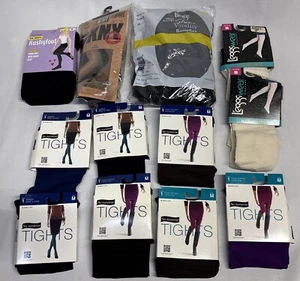 VTG LOT 15 No Nonsense Tights Women’s Hosiery Medium Multi Colored Multi Brands - Picture 1 of 14
