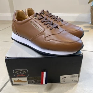 Zapatilla deportiva Paul & Shark Yachting Tigre de cuero tostado para hombre EU 42 UK 8 R.R.P £240 - Imagen 1 de 24
