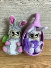 Two Bush Baby Toys Purple Pink White Grey And One Hanging Leaf Door 