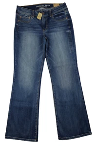 NWT American Eagle Jeans 10 Favorite Boyfriend Low Rise Distressed Super Stretch - Picture 1 of 8
