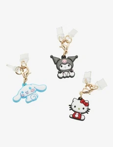 Sanrio Hello Kitty Puerto Cargador Teléfono Celular Dije Juego de 3 Piezas Dangler Sonix  - Imagen 1 de 3