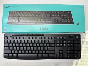 Logitech K270 Wireless Keyboard for Windows 2.4 GHz Full-Size Number Pad PC/MAC - Picture 1 of 3