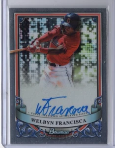 Tarjeta WELBYN FRANCISCA MLB Guardians 2024 Bowman Sterling RC automática #PA-WF - Imagen 1 de 2