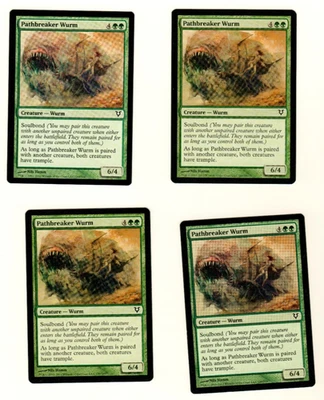 Set Of 4 Pathbreaker Wurm Avacyn Restored 188/244 Magic the Gathering MTG Card - Image 1 of 4