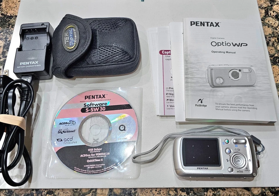 Pentax Optio WP (Waterproof) - Fully TESTED! Includes many extras! - Image 1 of 4