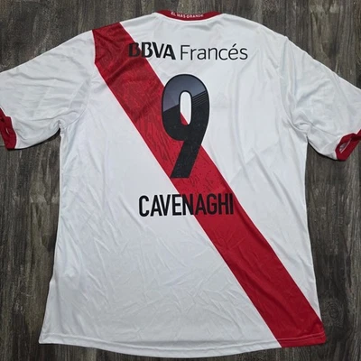 2013 Adidas River пластина дома футбол Джерси Фернандо Cavenaghi мужчин XL Аргентина - Изображение 1 из 4