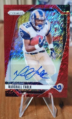 Marshall Faulk 2024 Prizm FOTL Red Shimmer Auto 22/35 - Image 1 of 2