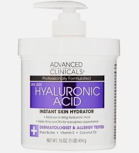 Advanced Clinicals Hyaluronic Acid Instant Skin Hydrator, 16 Oz /454g NEW!! - Picture 1 of 1