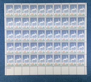 Scott #1098, 3c Wildlife Whooping Crane, Mint sheet/50, LL #25864, MNH (R14-54) - Picture 1 of 1