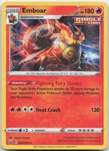 Emboar 025/163 Holo SWSH05: Battle Styles Pokemon Card NM - Picture 1 of 1