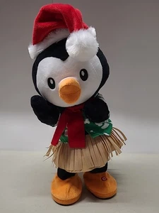 Gemmy Holiday Animado Tropical Hawaiano Pingüino Danza Hula Canción Borrar VIDEO - Imagen 1 de 8