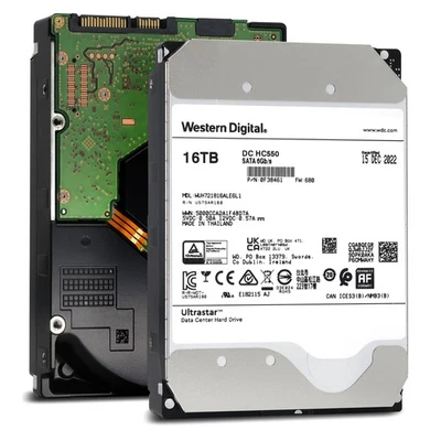 WD DC HC550 16TB WUH721816ALE6L1 0F38461 7.2K RPM SATA 6Gb/s 512e 3.5" SED HDD - Image 1 of 3