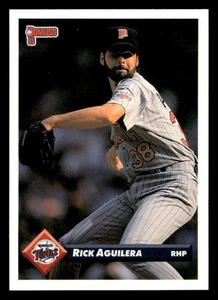 1993 Donruss Baseball Card #19 Rick Aguilera Minnesota Twins - Picture 1 of 2