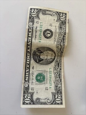 1993 $20 Bill L series L22394627A - Image 1 of 4