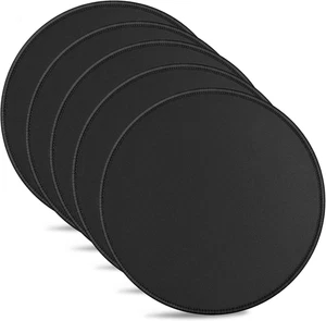 5er Pack runde Mauspads mit genähtem Rand, Premium-Struktur, rutschfest, 8,7 x 8. - Bild 1 von 7