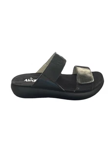 NEW! Alegria Slide Sandals Women Sz 41 (US 10) Leather Platform Adj Straps Bryce - Picture 1 of 11