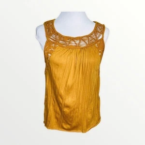 Anthropologie Meadow Rue Gold Senf Shoestring Tanktop Small - Bild 1 von 9