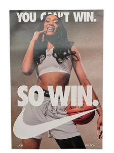 Nike A’ONE night Las Vegas Aces LIMITED TO 500 A’JA WILSON POSTER 24 " x 16" - Picture 1 of 3