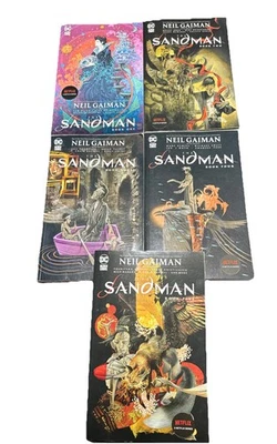 Sandman by Neil Gaiman Deluxe Editions Volumes 1-5 Death DC Vertigo Black Label - Image 1 of 4