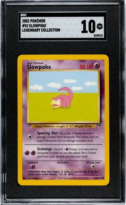 Slowpoke #93 - 2002 Pokemon Legendary Collection 93/110 SGC Gem Mint 10 - Image 1 of 2