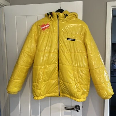 Members Only Jacket Coat Nickelodeon Spongebob Men's Size Medium Yellow Puffer - Image 1 of 4