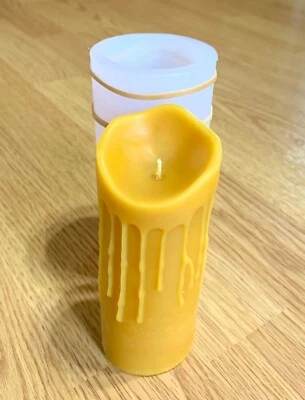 Silicone pillar dripping candle Mold Homemade 4.75'' - Image 1 of 4