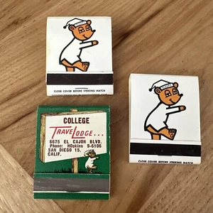 TRAVEL LODGE Vintage MATCH BOOK Lot Of 3 - Picture 1 of 10