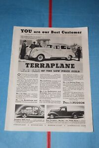 Vintage 1937 Hudson Terraplane Print Ad.