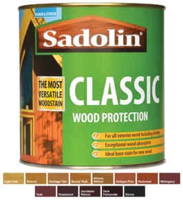 Sadolin Classic All Purpose Woodstain - All Colours - All Sizes 1L / 2.5L /  5L - Picture 1 of 131