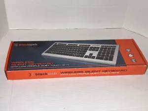 Blackweb Wireless Silent Keyboard Silver / Grey / White - Picture 1 of 7