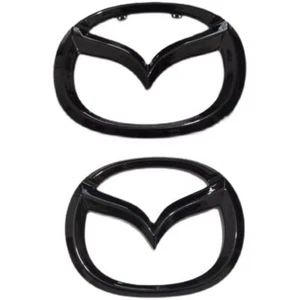 1X Gloss black front grill emblem and 1X rear Trunk badge for Mazda CX-50 24+ - Picture 1 of 5