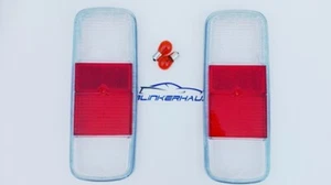 VW BUS T2 B C BAY WESTY CAMPER CREW CAB LT ITALIAN CLEAR/RED TAILLIGHTS LENSES - Picture 1 of 4