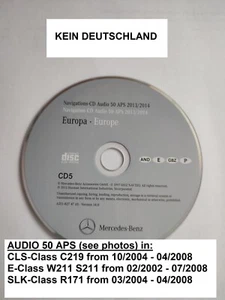 NAVIGATION CD MERCEDES AUDIO 50 NTG1 ESPANA PORTUGAL 2013/2014 SLK CLS E - Bild 1 von 2