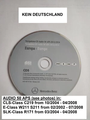 NAVIGATION CD MERCEDES AUDIO 50 NTG1 ESPANA PORTUGAL 2013/2014 SLK CLS E - Bild 1 von 2