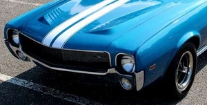 Race AMC Javelin Classic Muscle Car Hot Rod 1968 Vintage Racing1 18Carousel Blue - Picture 1 of 21