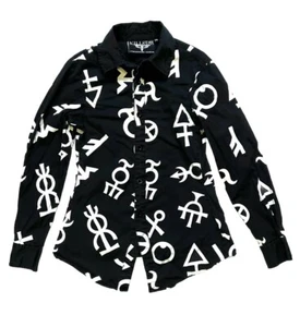 Killstar Goth Womens XS Long Sleeve Graphic Button Down - Picture 1 of 8