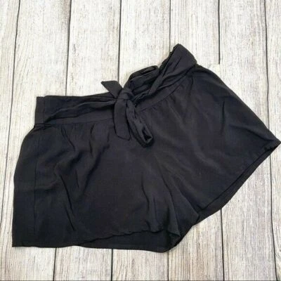 Maurices Lightweight Black Flowy Tie Front Shorts Size 7/8 - Image 1 of 4