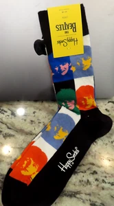 BEATLES SOCKS (10-13) Limited Edition FACES - beatles HAPPY SOCKS - Picture 1 of 4
