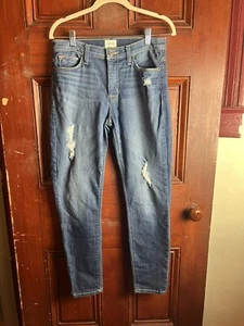 Men Sz 28 Hudson Sartor Slouchy Skinny Distressed Destroyed Jeans Denim - Picture 1 of 9