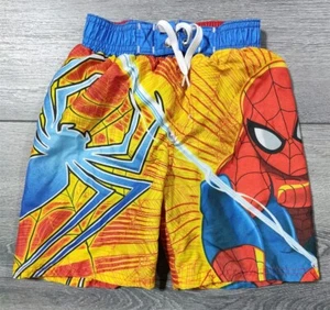 Boys Size 4 Marvel Spiderman Preowned Swim Trunks Board Shorts Swimwear - Picture 1 of 3