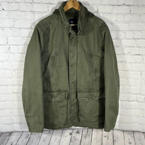 Gap Military Utility Field Jacket Men distressed Concealed Hood In Neck Size M - Bild 1 von 12
