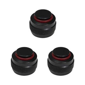 Protector de válvula de tanque de paintball sin miedo / protector de hilos - negro - paquete de 3 - Imagen 1 de 1