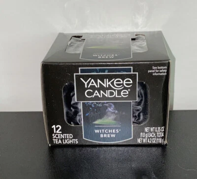 Yankee Candle Witches Brew Tea Light Candles Box 12 Patchouli Halloween Witches’ - Image 1 of 2