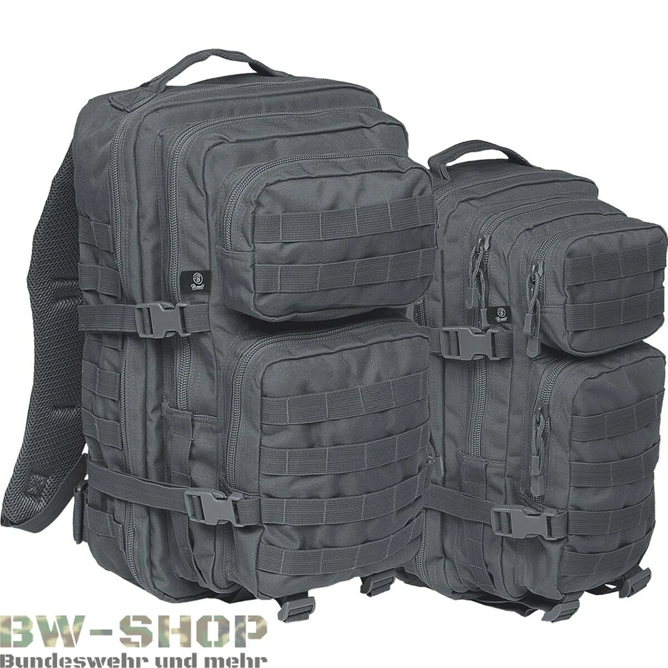 US ASSAULT PACK RUCKSACK ANTHRAZIT NEU 30L & 50L ARMEE OUTDOOR TASCHE BW COOPER - Bild 1 von 1