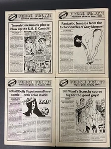Lot 4x Forbidden Fruit Comics Katalog/Poster Vintage 90er frisch Comic Händler Promos - Bild 1 von 12